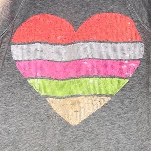 Victoria’s Secret ZIP Sequin Heart SWEATER & TEE!!
